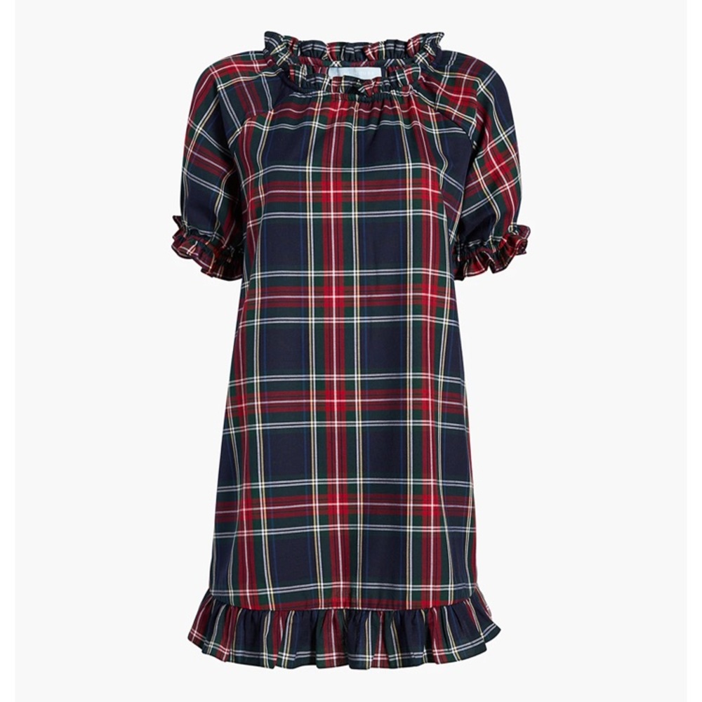 Hill House Home Katherine Nap Dress Navy Tartan